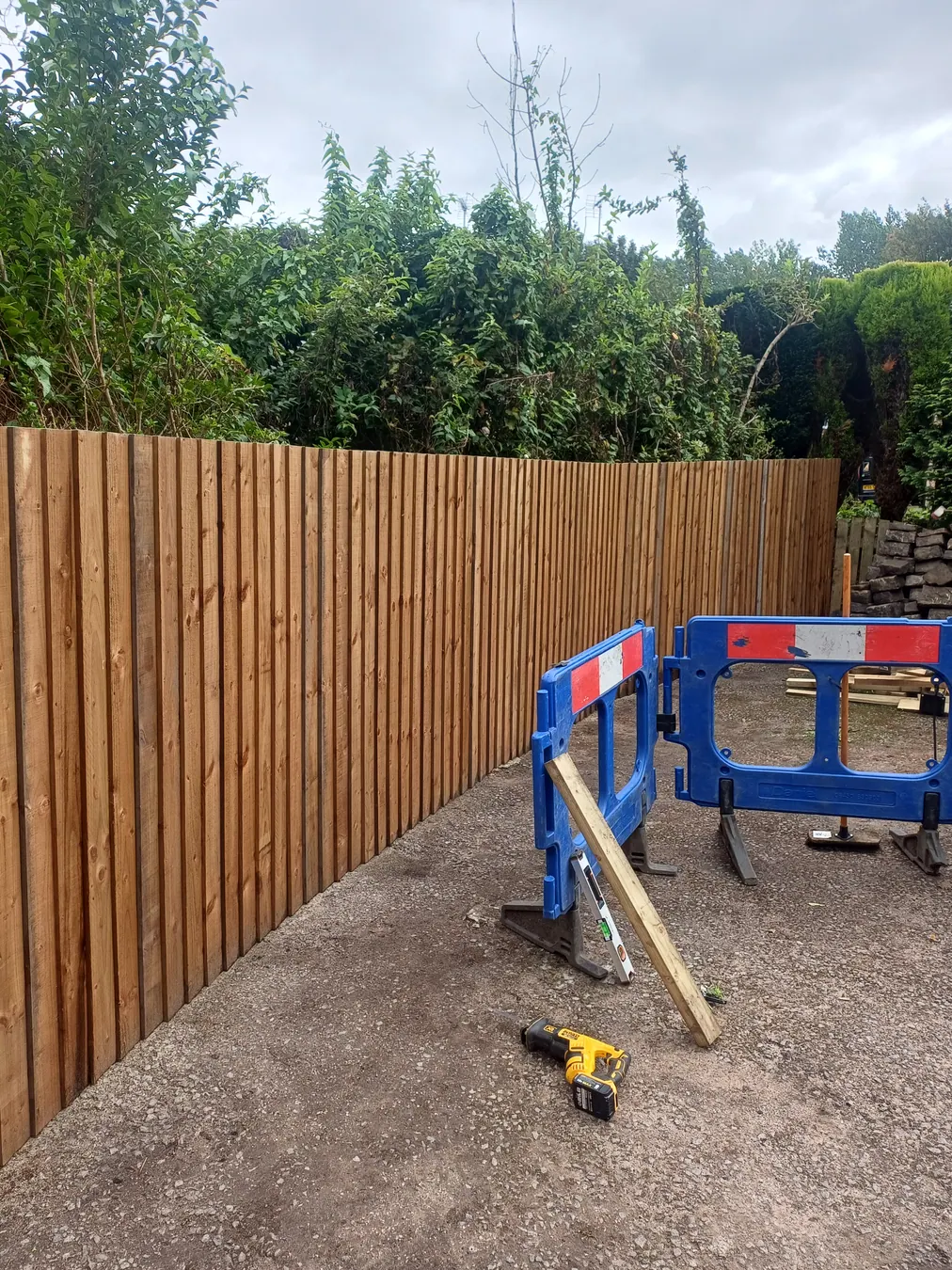 New timber boundary fence fitted along the garden edge, a completed BKD Property Solutions project