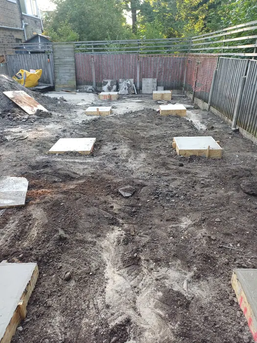 Preparation of cabin base foundations